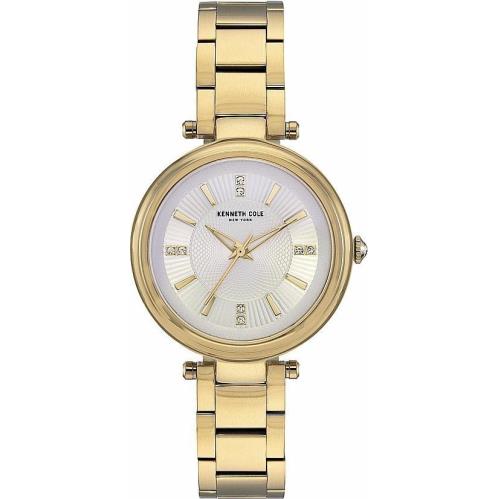 Women`s Kenneth Cole Gold Tone Crystalized Dial Watch KC50961002