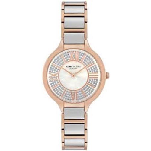Women`s Kenneth Cole Classic Two Tone Rose Gold Mother of Pearl Watch KC51054003