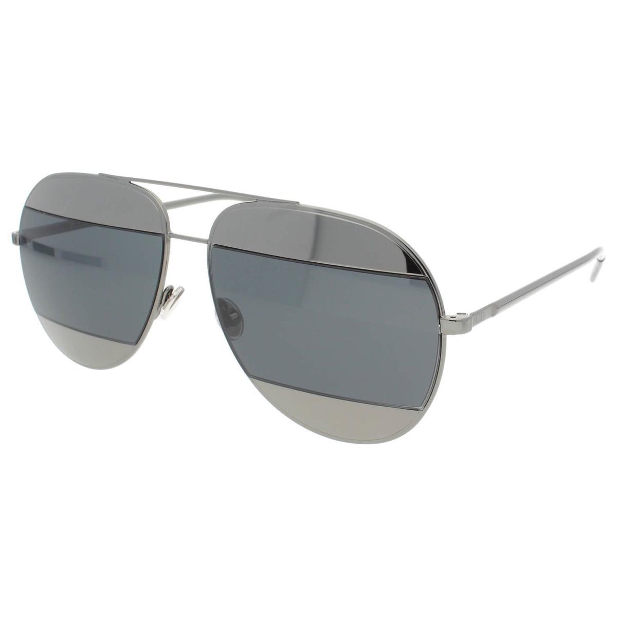 Christian Dior Sunglasses Split 1 KJ1IR Dark Ruthenium / Grey Blue Aviator Frame