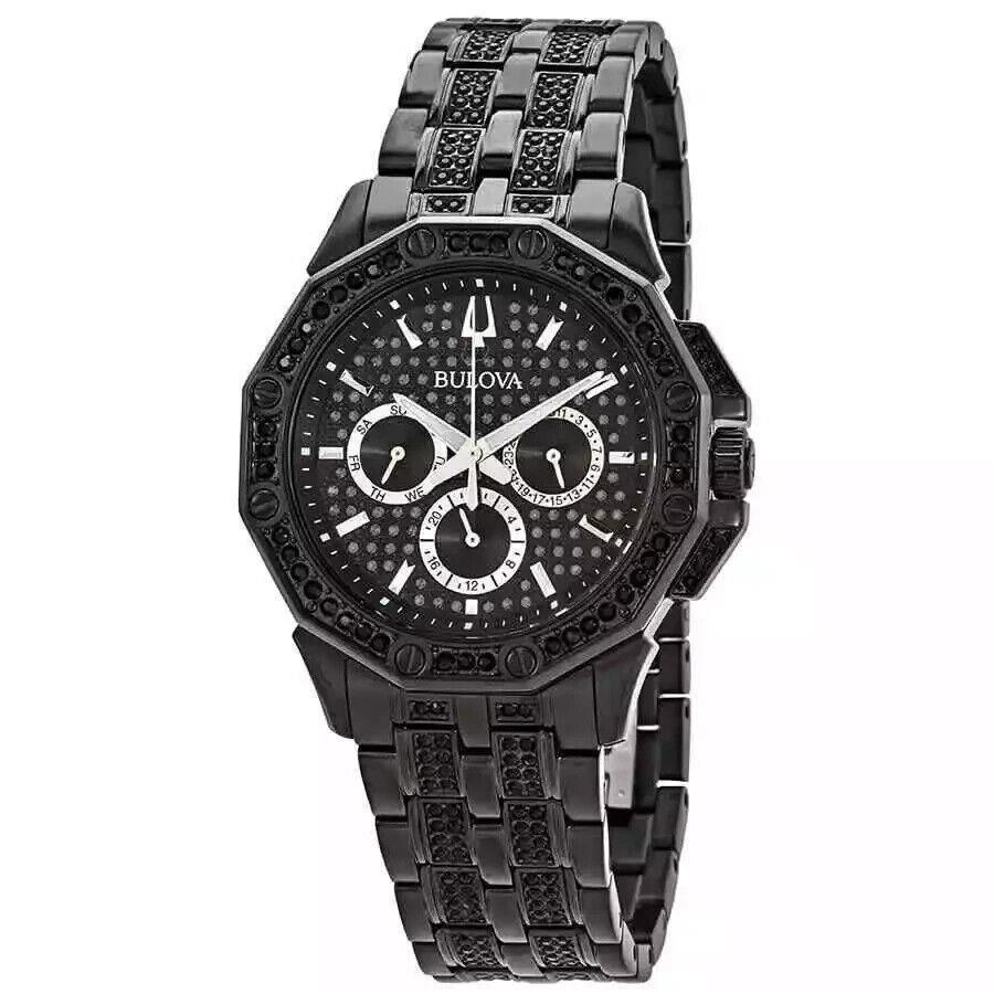 Bulova Men`s Octava Black Dial Multifunction Watch - 98C134