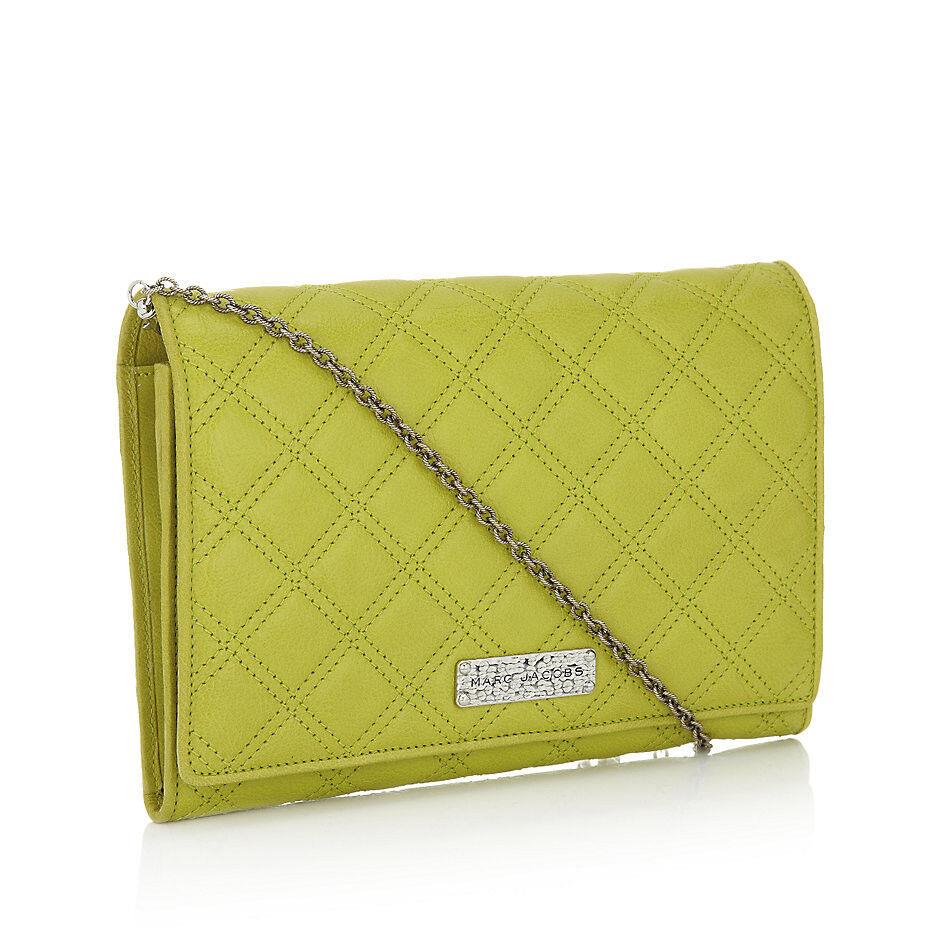 Marc Jacobs Woman`s Acid Green Baroque All In One Shoulder Leather Bag