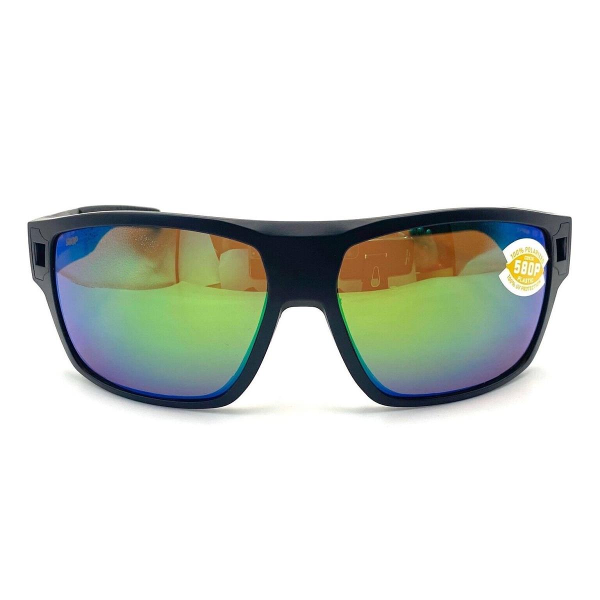 Costa Del Mar Diego Sunglasses Matte Black/green Mirror 580Plastic