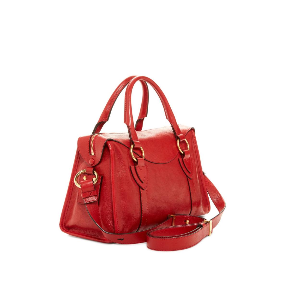 Marc Jacobs Red Wellington Small Fulton Leather Satchel Bag