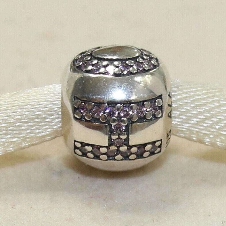 Pandora Charm Surrounded by Hope Pink 791418PCZ W Tag Suede Pouc