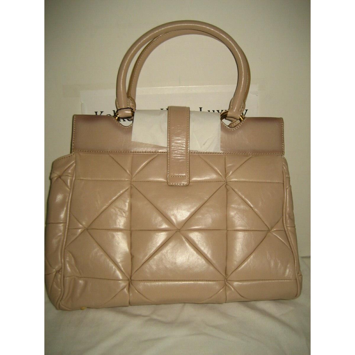 Marc Jacobs Patchwork Klein Frame Blush Leather Tote Bag Handbag Gold Lock