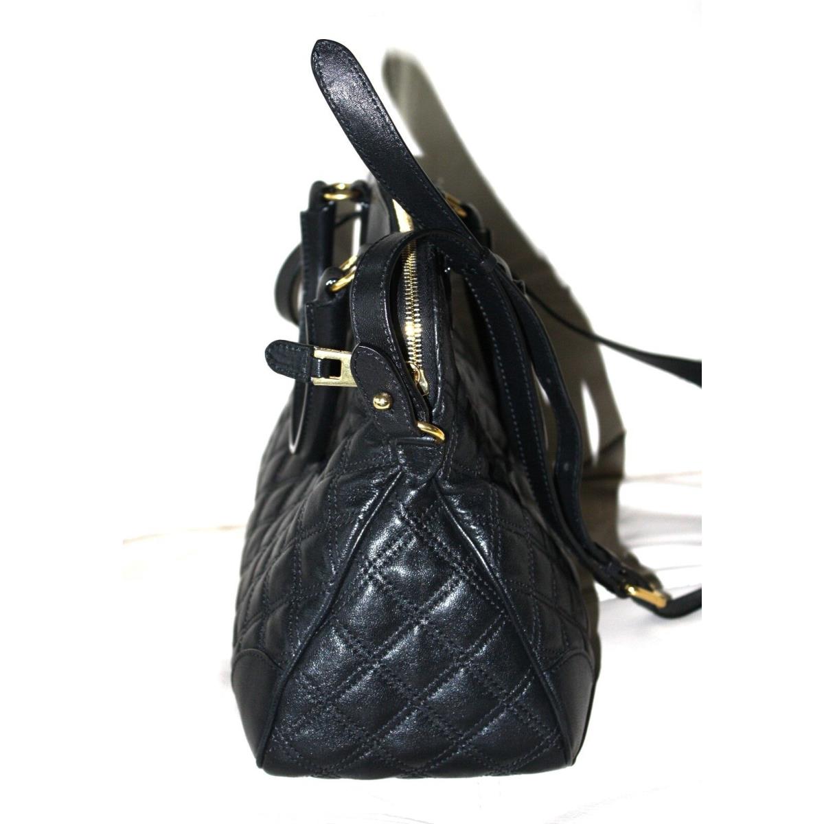 Marc Jacobs Black Quilted Shoulder Bag Convertible Satchel