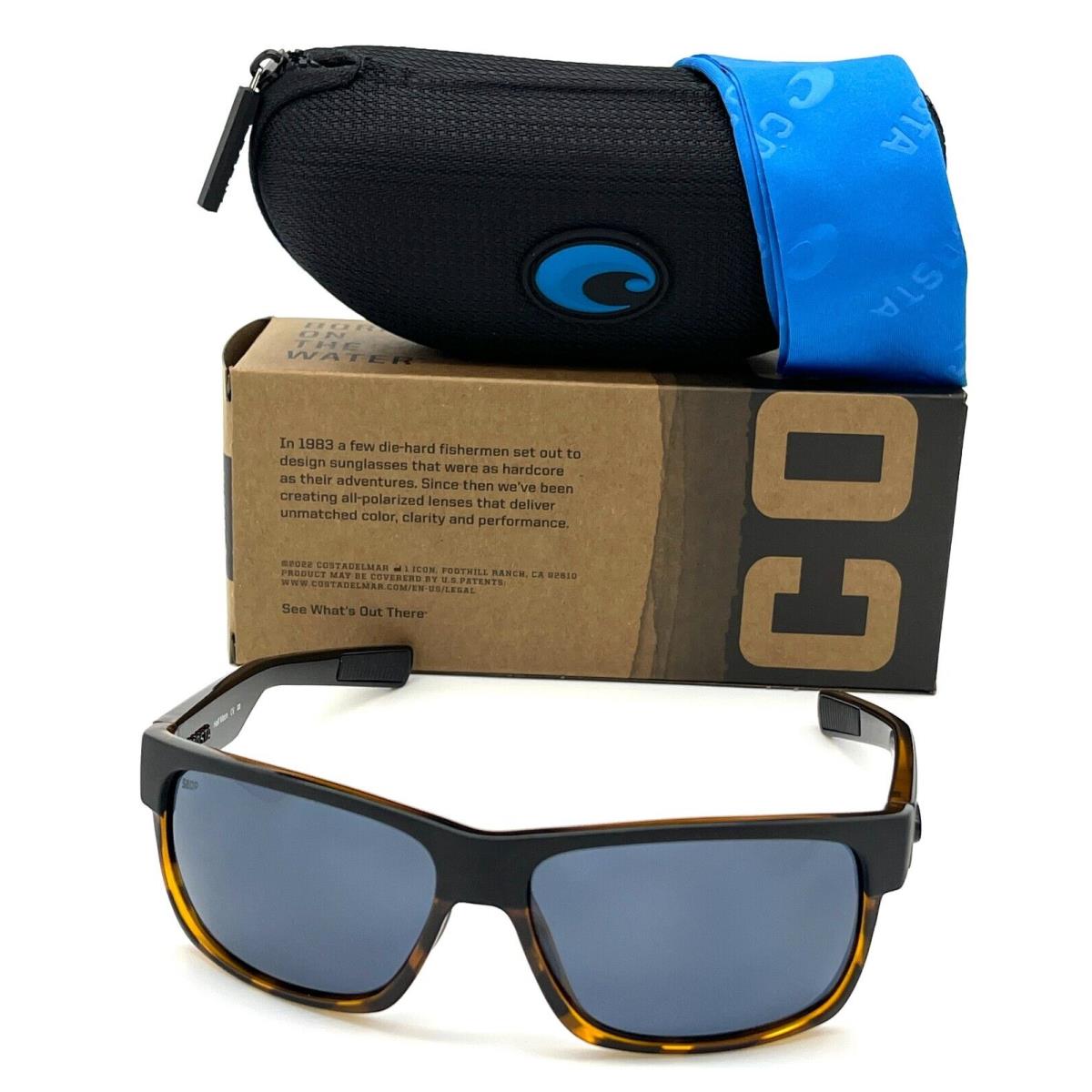 Costa Del Mar Half Moon Black- Tortoise / Gray 580P Polarized Sunglasses