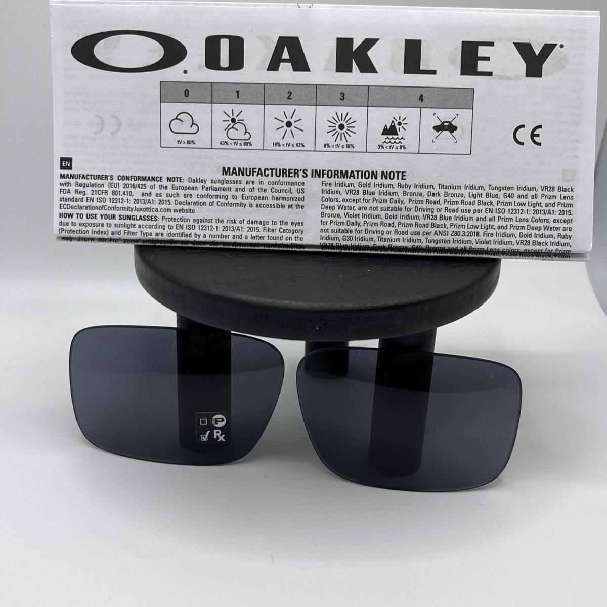 Oakley Drop Point OO9367 Grey Polycarbonate Replacement Lenses 61 mm