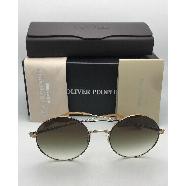 Oliver Peoples Sunglasses Nickol OV 1214-S 52718E Rust Gold w/ Olive Fade