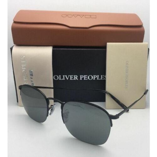 Oliver Peoples Sunglasses Rickman OV 1209S 5062/6G Matte Black w/ Silver Mirr