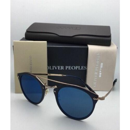 Oliver Peoples Sunglasses Remick OV 5349S 156696 Blue Gold Frame W/blue Mirr