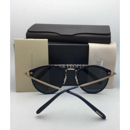 Oliver Peoples sunglasses REMICK - Denim Blue / Gold Frame, Grey w/ Blue Mirror Lens