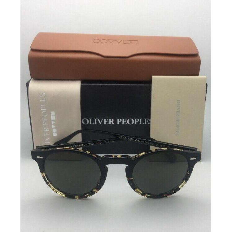 Polarized Oliver Peoples Sunglasses Gregory Peck Sun 5217-S 1178/P1 Black Dtbk