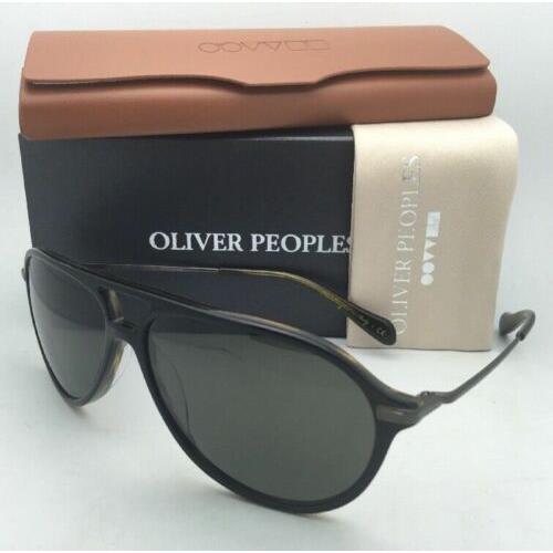 Polarized Oliver Peoples Sunglasses Braedon OV 5340SU 1441P1 Black on Tortoise