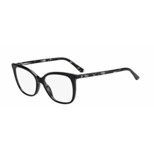 Christian Dior Montaigne 50 WR7 Black Havana Eyeglasses