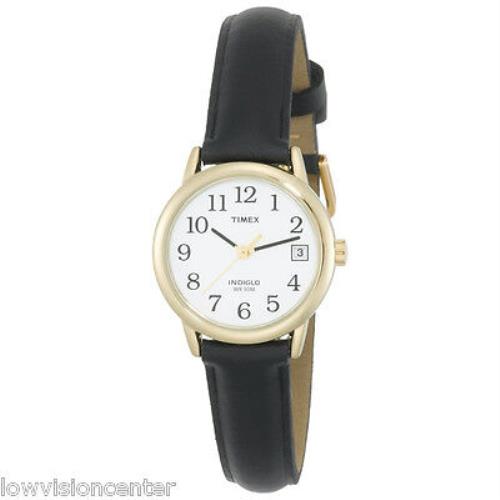 Timex Women`s Indiglo Watch Gold with Date Leather Band