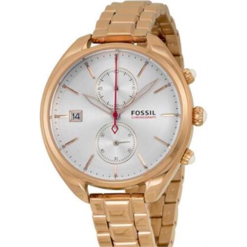 Fossil Land Lacer Chronograph Women Steel Rosegold Watch 39mm CH2977