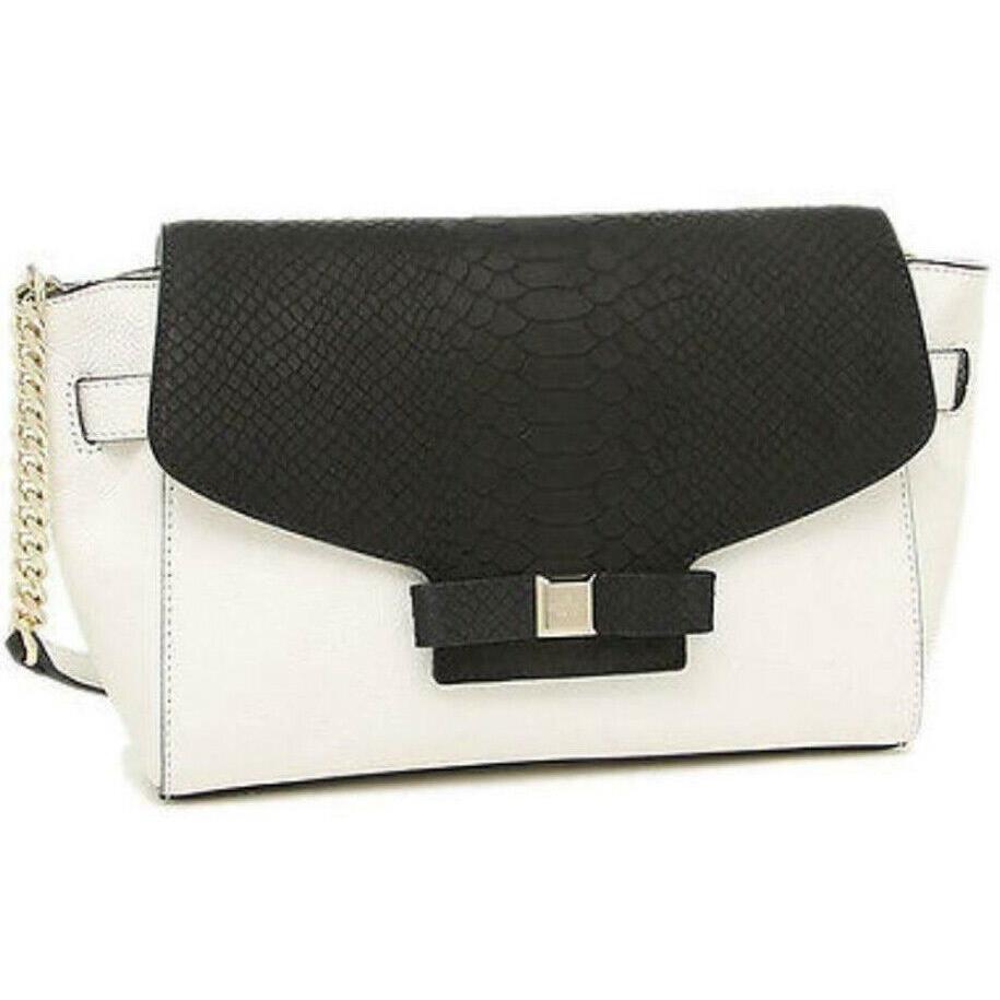 Kate Spade Montrose Shantel Cement/black Leather Chain Shoulder Bag Y