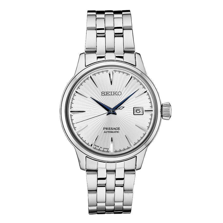 Seiko SRPB77 Presage Men`s Silver-tone 40.5mm Stainless Steel Watch