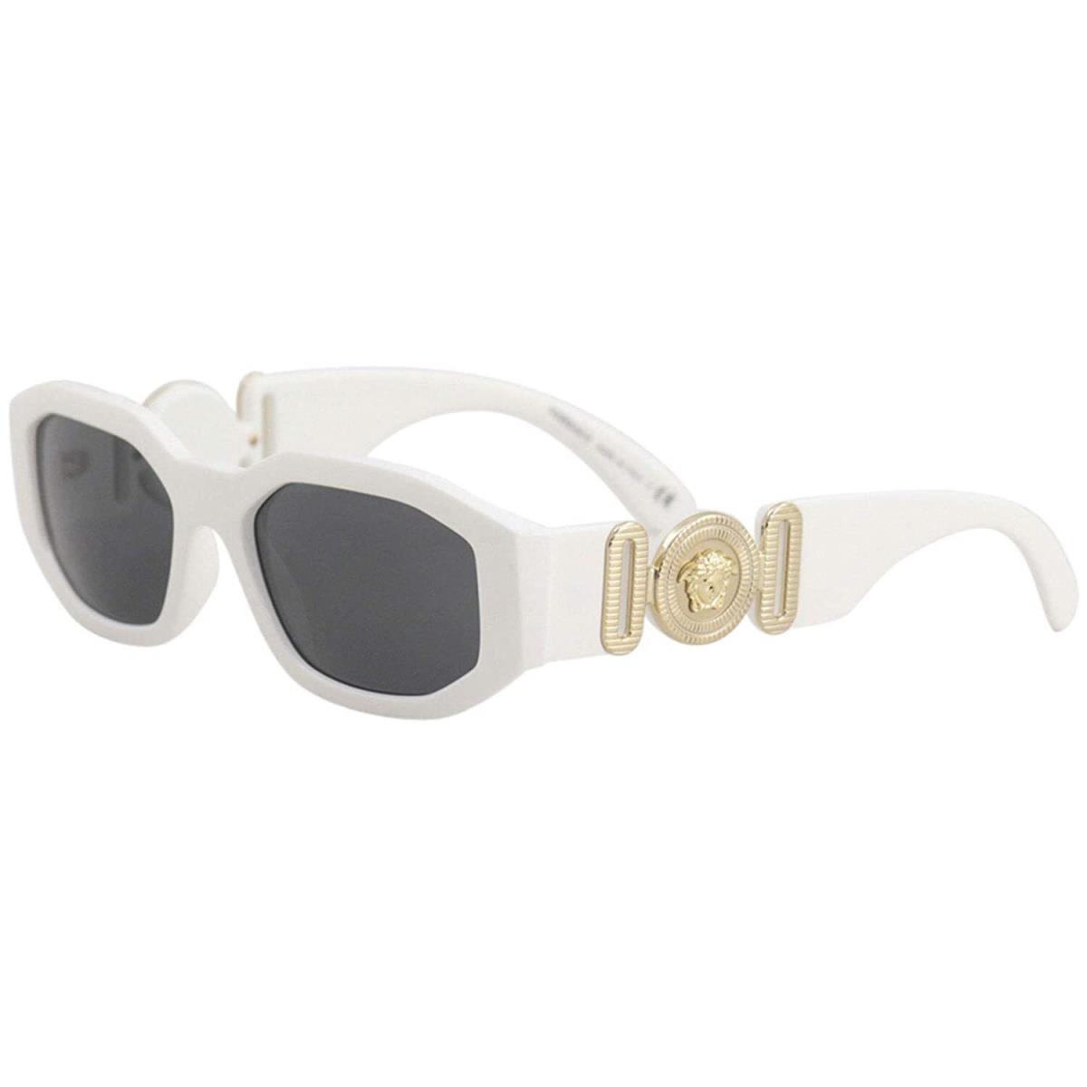 Versace Unisex VE4361 401/87 53mm Sunglasses White-gold / Grey Lens