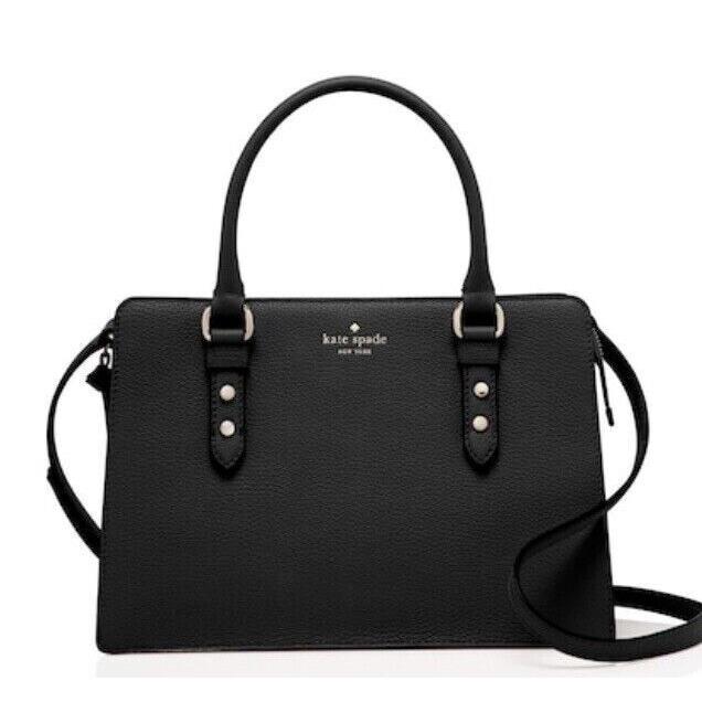 Kate Spade Leather Mulberry Street Lise Satchel Black WKRU4002