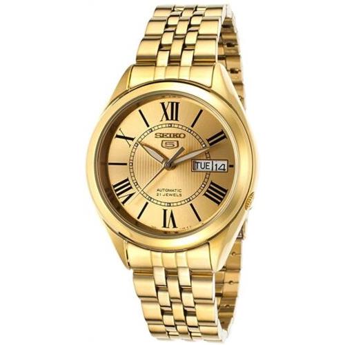 Seiko SNKL38K1 Automatic 21 Jewels Gold-tone Stainless Steel Round Men`s Watch