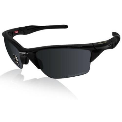 Oakley Half Jacket 2.0 XL Black Iridium Polarized Men`s Sunglasses OO9154 05 62