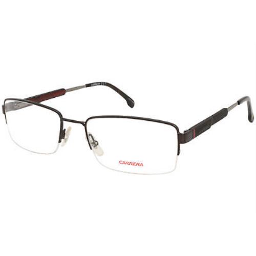 Carrera 8836 Vzh Eyeglasses Men`s Matte Bronze Half Rim Optical Frame 56mm