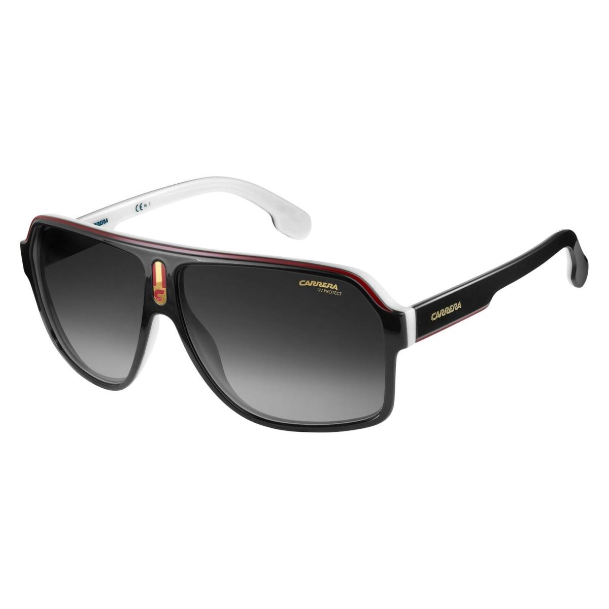 Carrera 1001/S 080S/9O Black White/ Dark Gray Gradient Sunglasses