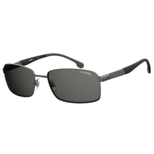 Carrera 8037/S 0R80/IR Semi Matte Dark Ruthenium/gray Blue Sunglasses