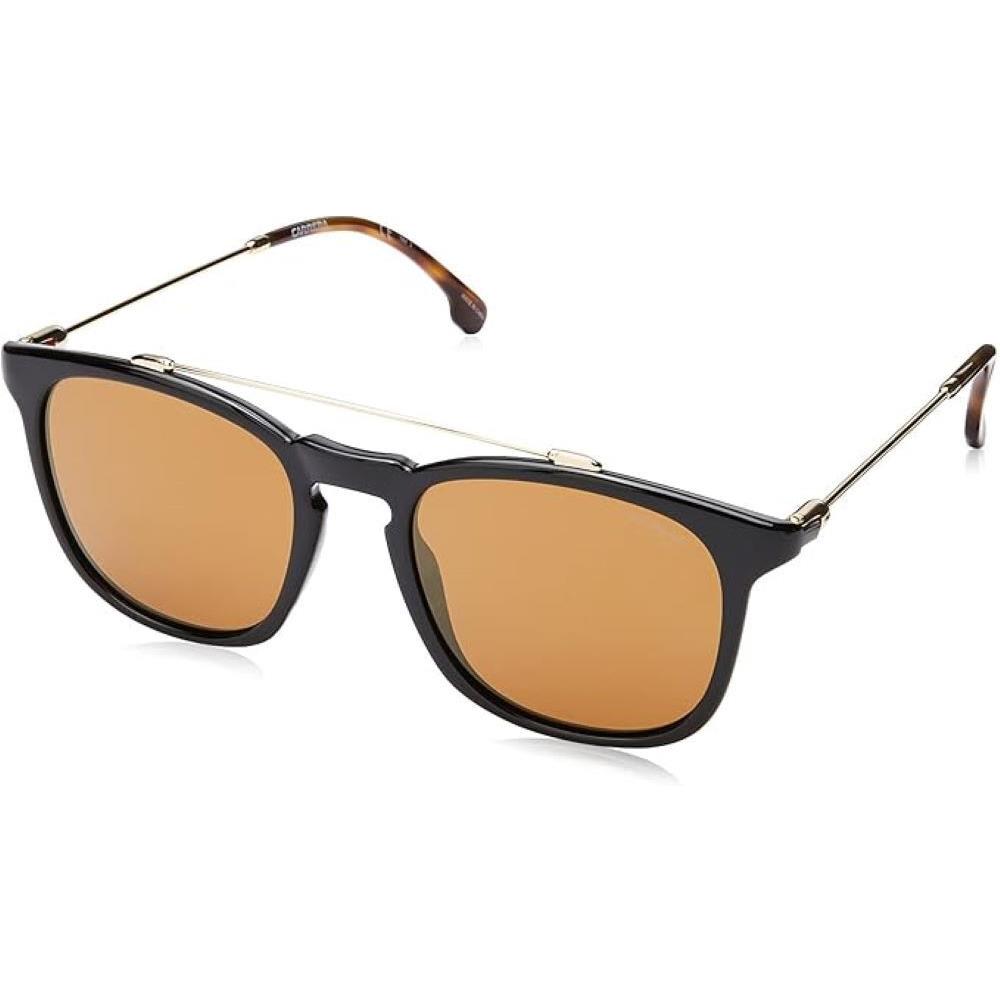 Carrera Sunglasses 154/S 807K1 51-19 Black Gold Frames Bronze Mirror Lens