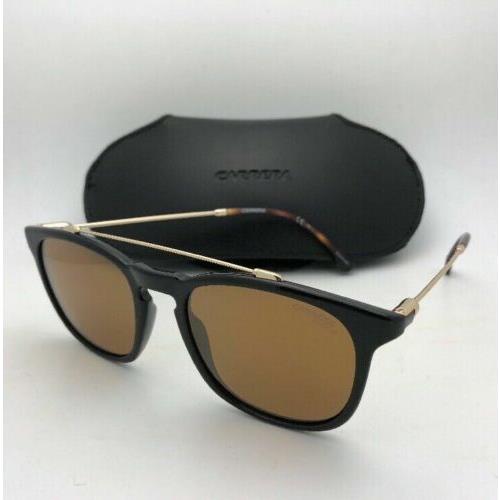 Carrera Sunglasses 154/S 807K1 51-19 Black Gold Frames Bronze Mirror Lens