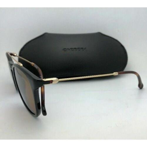 Carrera sunglasses  - Gold / Tortoise / Black Frame, Bronze Brown w/ Mirror Lens