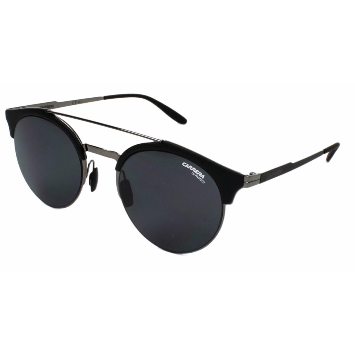 Carrera Sunglasses 141/S KJ1IR Matte Black Black Chrome Frames Grey Lenses - Frame: Matte Black / Black Chrome / Ruthenium, Lens: Dark Blue Grey
