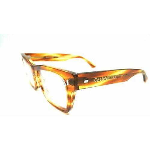 Celine CL50011I - 056 Eyeglasses Striped Brown Amber 48mm