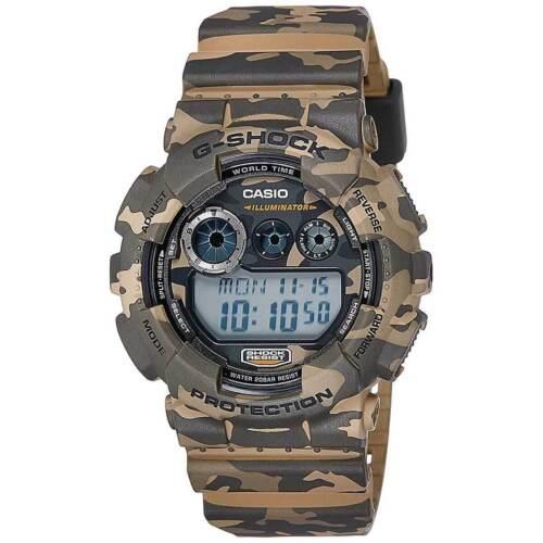 Casio Men`s Watch G-shock Quartz Dive Digital Dial Brown Resin Strap GD120CM-5