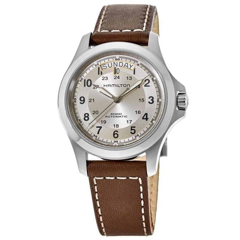 Hamilton Khaki Field King Auto Day-date Silver Dial Men`s Watch H64455523