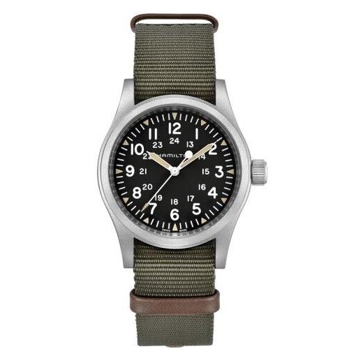 Hamilton Khaki Field Mechanical 80 Hour 38MM Green N.a.t.o Strap H69439931