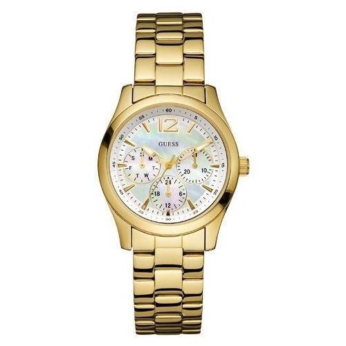 Guess Gold Tone Stainless Steel Multi Function Date Mop Dial WATCH-U11633L1