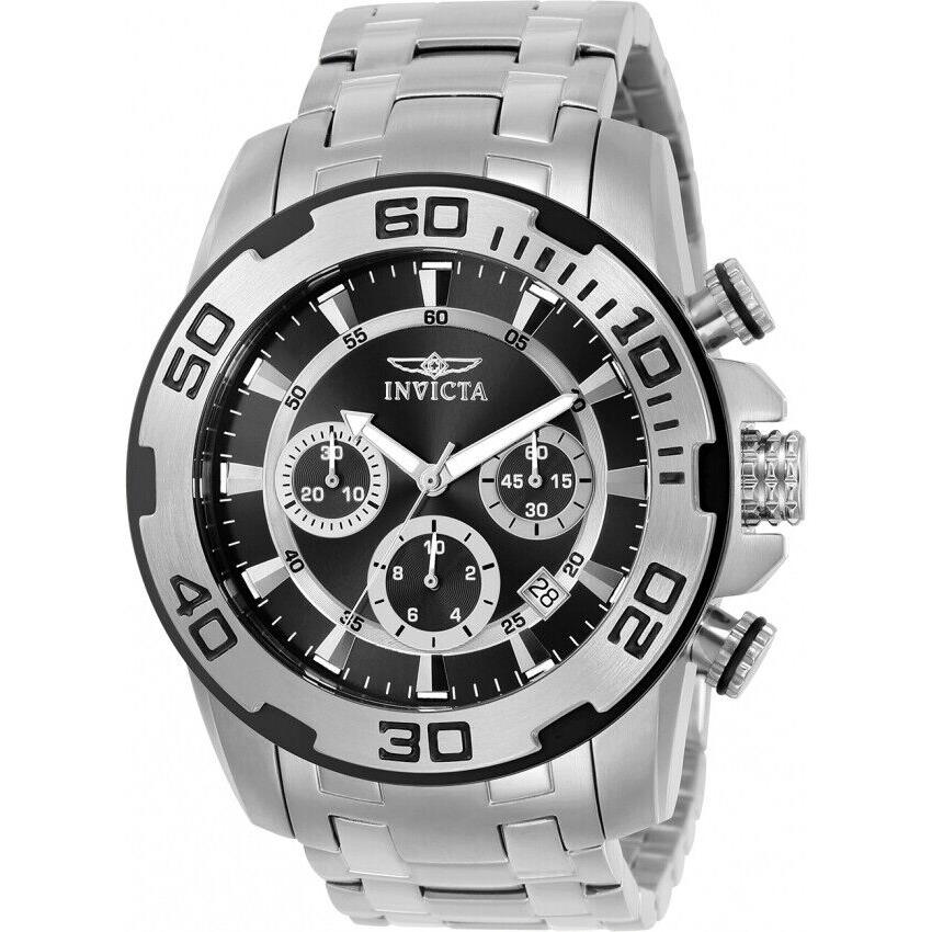 Invicta Pro Diver Scuba Men`s Quartz Stainless Steel Case Black Dial - 22318