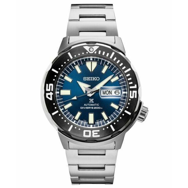 Seiko SRPD25 Prospex Blue Dial Stainless Steel 42.5mm Automatic Men`s Watch - Dial: Blue, Band: Silver