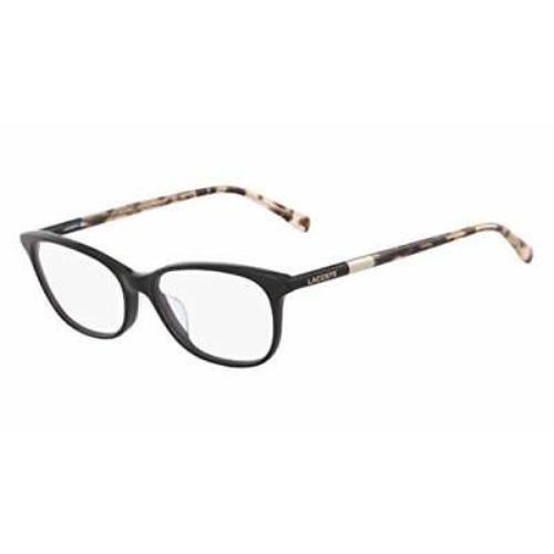 Lacoste L 2830 001 Black Havana Eyeglasses 54mm with Case