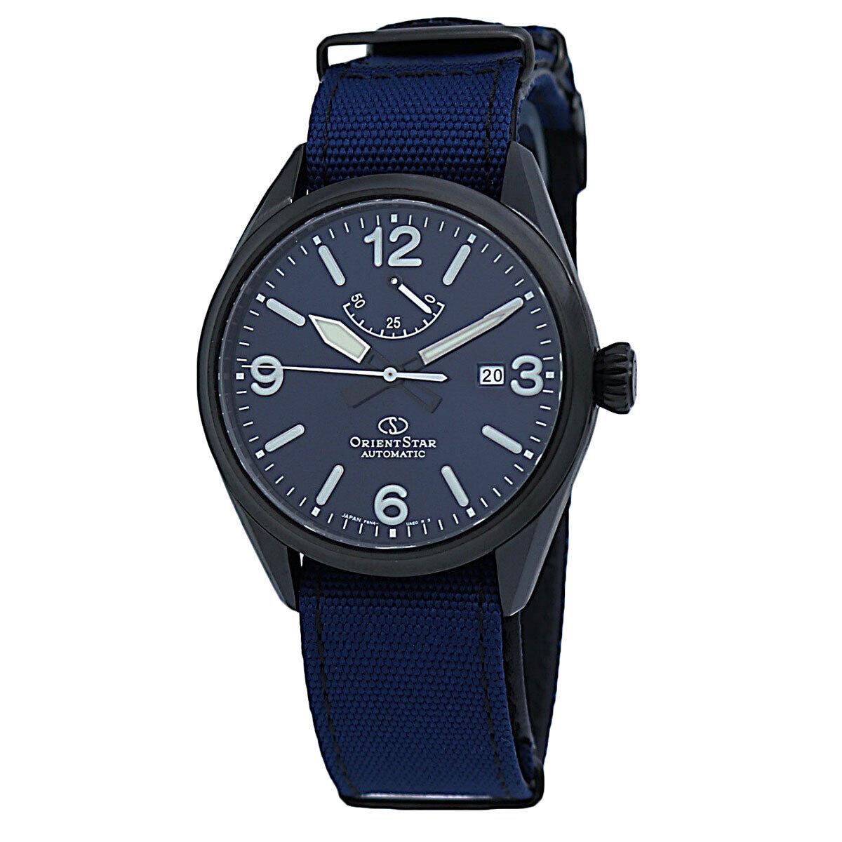 Orient Star Automatic Blue Dial Nylon Men`s Watch RE-AU0207L