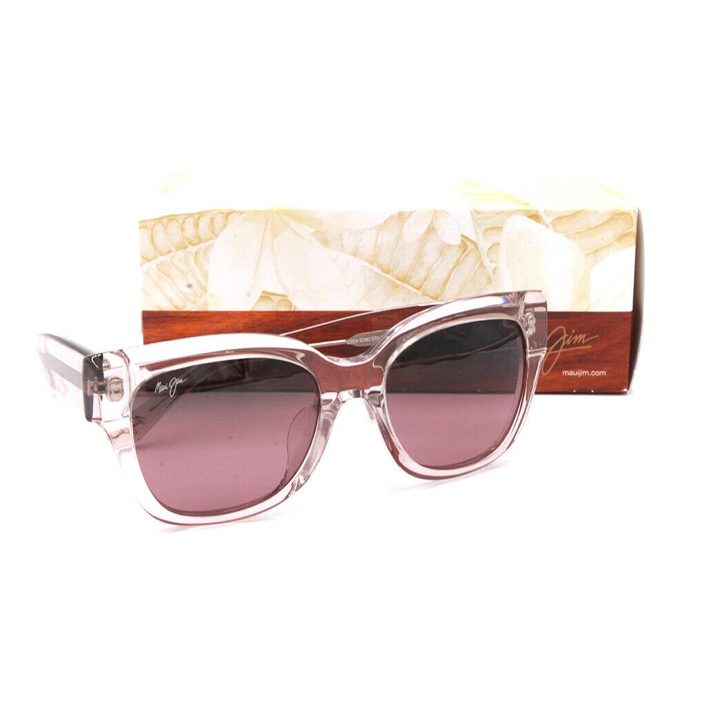 Maui Jim Siren Song RS801-05B Crystal Pink Sunglasses Polarized Maui Rose Lenses