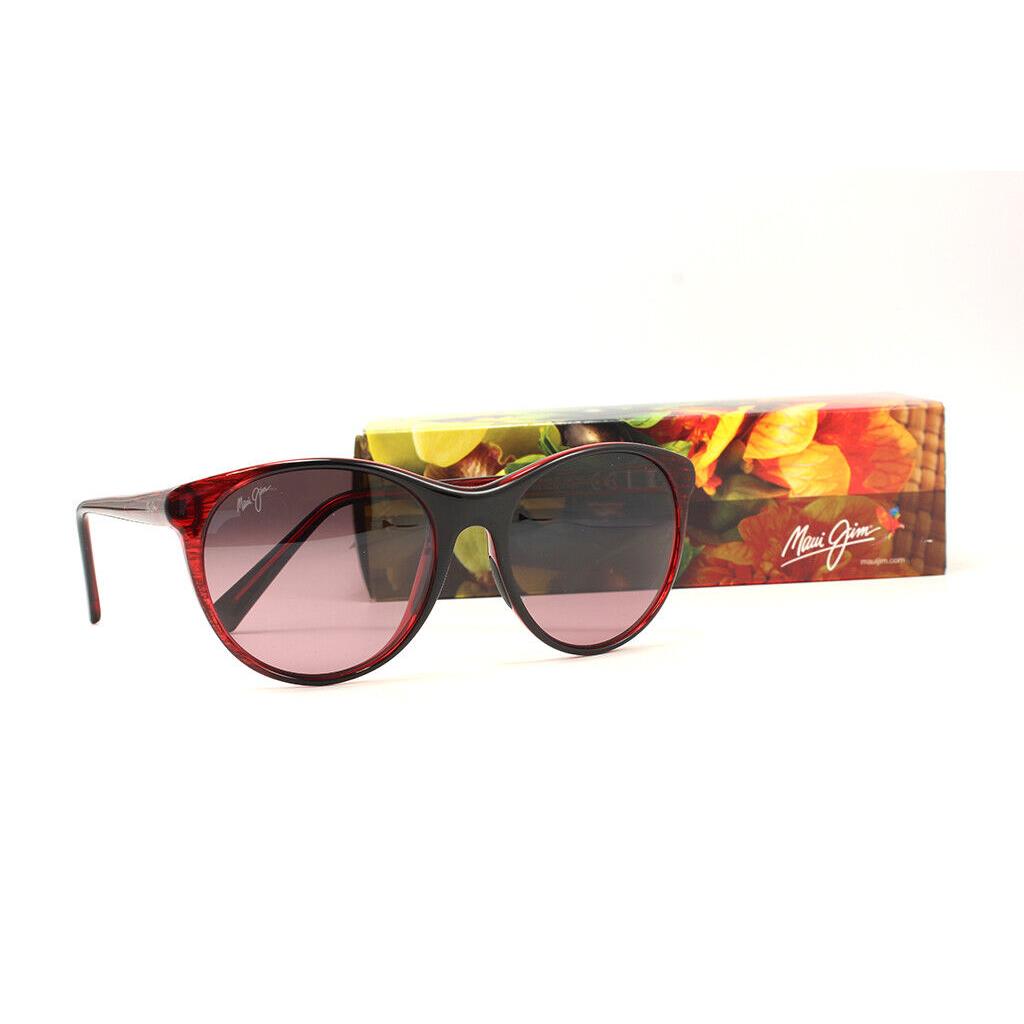 Maui Jim Mannikin RS704-07C Red Stripe Sunglasses Polarized Maui Rose Lenses
