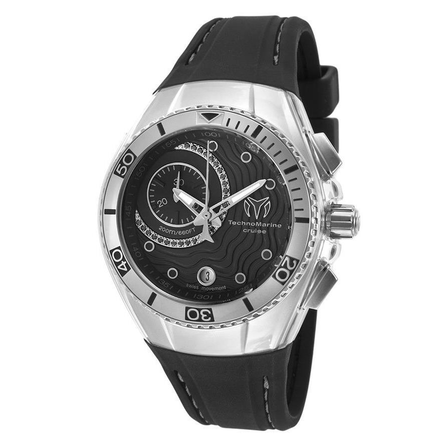 Technomarine 40mm Black Cruise 114031 Extra Band + Cover Ret.$995 Swiss