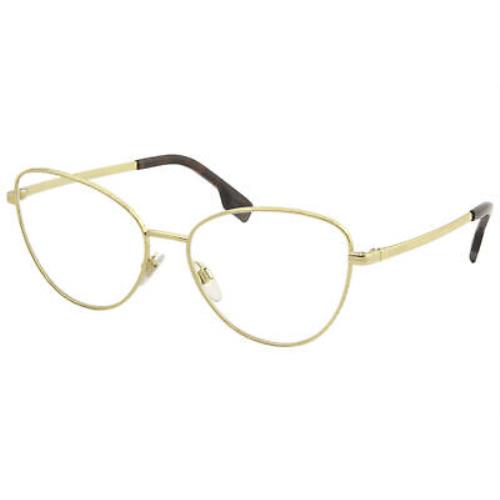 Burberry Women`s Eyeglasses BE1341 BE/1341 1017 Gold Full Rim Optical Frame 55mm