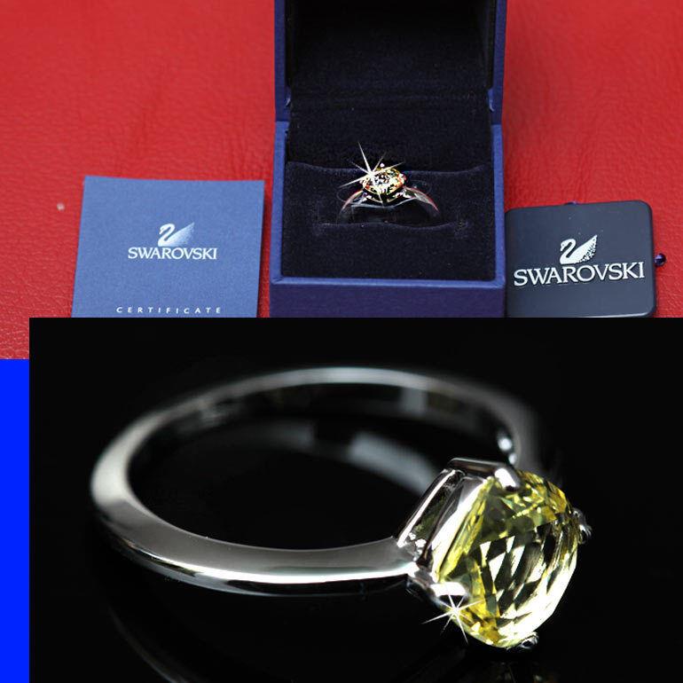 Swarovski Ladies Champagne Crystal Ring w/ Certificate 6.5