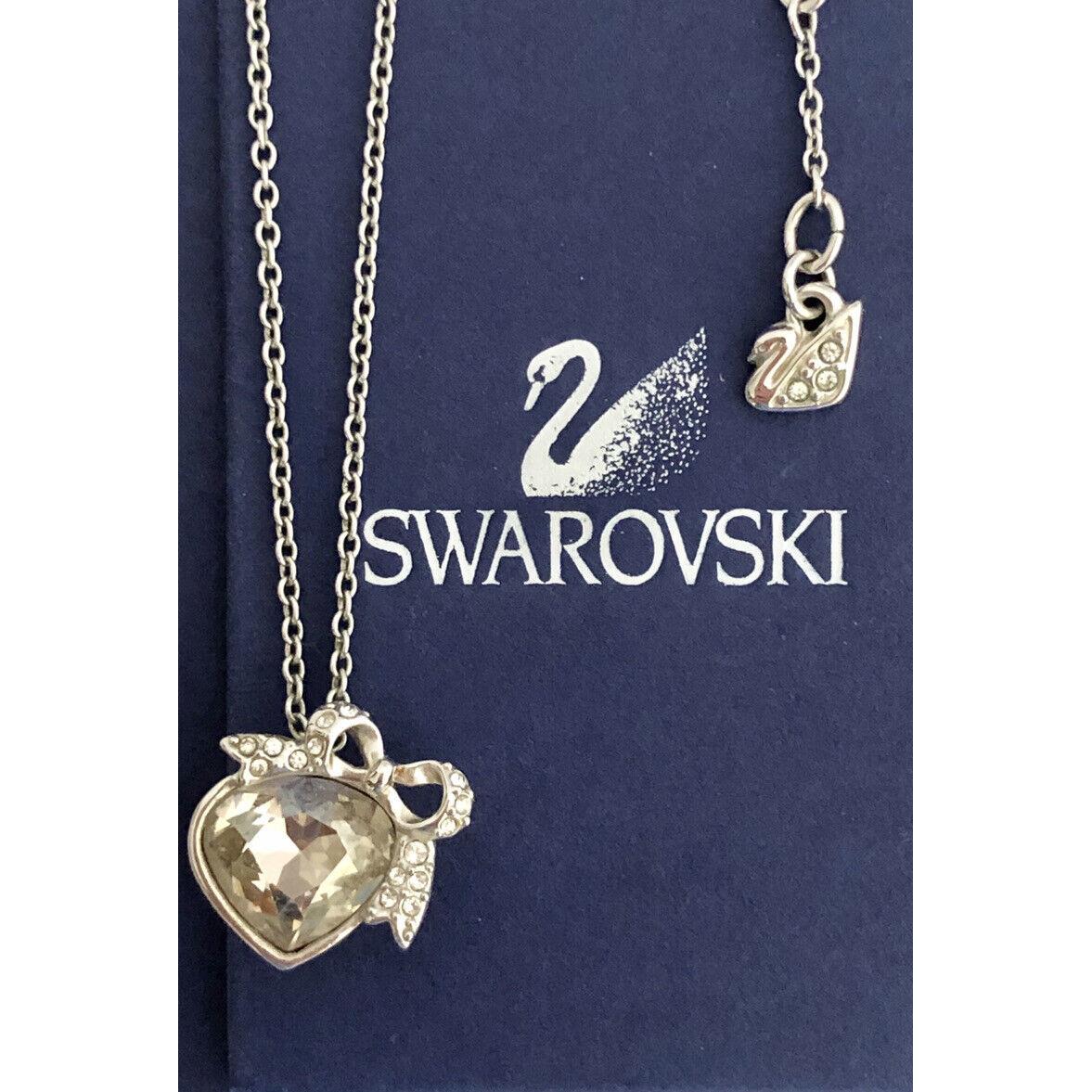 Swarovski Crystal Hayday Necklace Cute Heart Bow Pendant 1023710