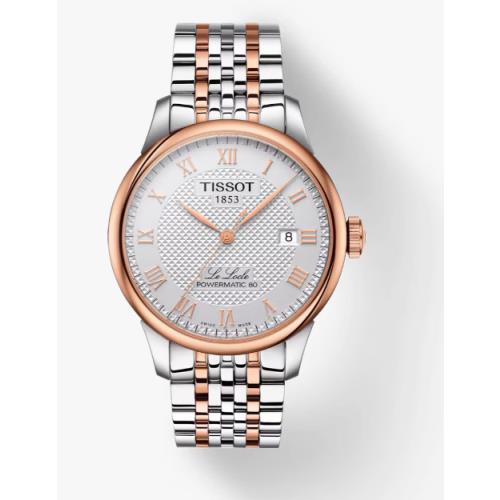 Tissot Le Locle Powermatic 80Stainless Steel Case Rose Gold Men`s T0064072203300